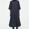 COS FUNNEL-NECK PANELED MIDI DRESS-Women Dresses & Jumpsuits