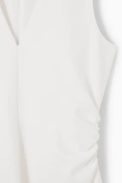COS GATHERED ASYMMETRIC MIDI DRESS-Women Dresses & Jumpsuits