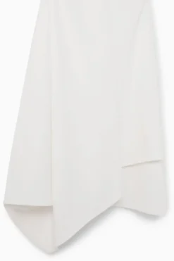 COS GATHERED ASYMMETRIC MIDI DRESS-Women Dresses & Jumpsuits