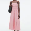 COS GATHERED-WAIST MIDI DRESS-Women Dresses & Jumpsuits