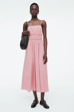 COS GATHERED-WAIST MIDI DRESS-Women Dresses & Jumpsuits