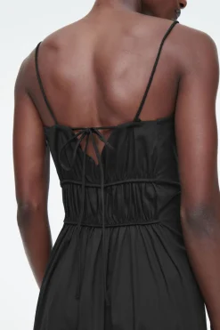 COS GATHERED-WAIST MIDI DRESS-Women Dresses & Jumpsuits