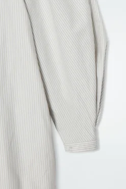 COS GRANDAD-COLLAR MIDI SHIRT DRESS-Women Dresses & Jumpsuits