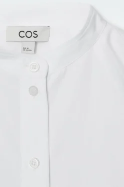 COS GRANDAD-COLLAR MIDI SHIRT DRESS-Women Dresses & Jumpsuits