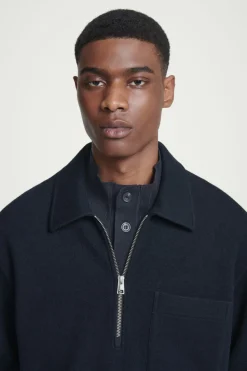 COS HALF-ZIP WOOL-BLEND SWEATER- Sweatshirts & Hoodies | Sweaters & Cardigans