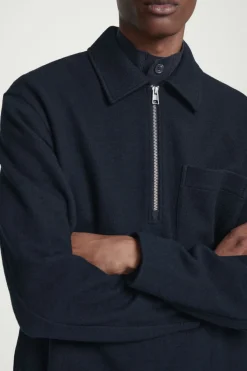 COS HALF-ZIP WOOL-BLEND SWEATER- Sweatshirts & Hoodies | Sweaters & Cardigans