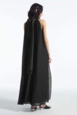 COS HALTERNECK A-LINE MAXI DRESS-Women Dresses & Jumpsuits