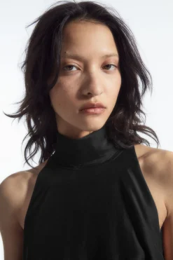 COS HALTERNECK A-LINE MAXI DRESS-Women Dresses & Jumpsuits