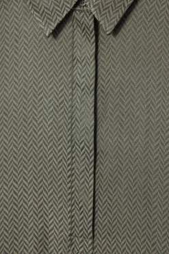 COS HERRINGBONE MAXI SHIRT DRESS-Women Dresses & Jumpsuits