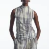 COS HIGH-NECK TANK TOP-Women T-Shirts | Tops