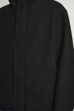 COS HOODED BOILED WOOL PARKA JACKET- Coats & Jackets