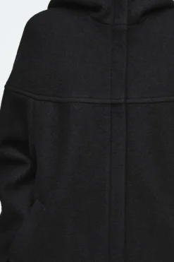 COS HOODED BOILED-WOOL COAT-Women Coats & Jackets