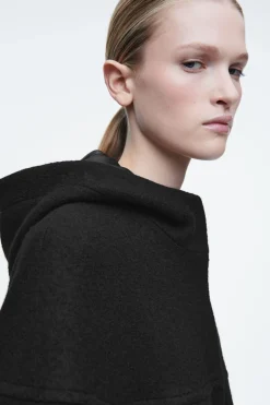 COS HOODED BOILED-WOOL COAT-Women Coats & Jackets