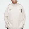 COS HOODED COTTON UTILITY JACKET-Women Coats & Jackets