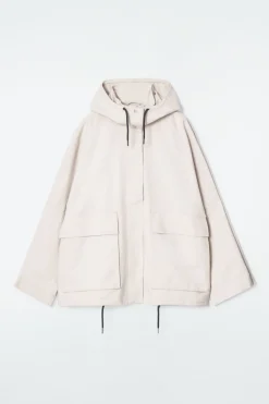 COS HOODED COTTON UTILITY JACKET-Women Coats & Jackets