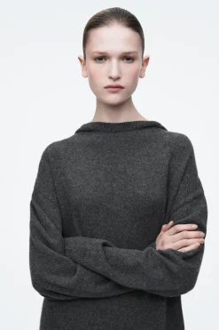 COS HOODED MERINO WOOL MAXI DRESS-Women Dresses & Jumpsuits | Sweaters & Cardigans