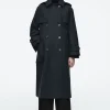 COS HOODED WOOL DUFFLE COAT-Women Coats & Jackets
