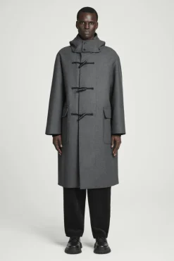 COS HOODED WOOL DUFFLE COAT- Coats & Jackets