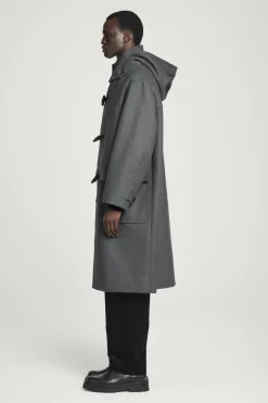 COS HOODED WOOL DUFFLE COAT- Coats & Jackets
