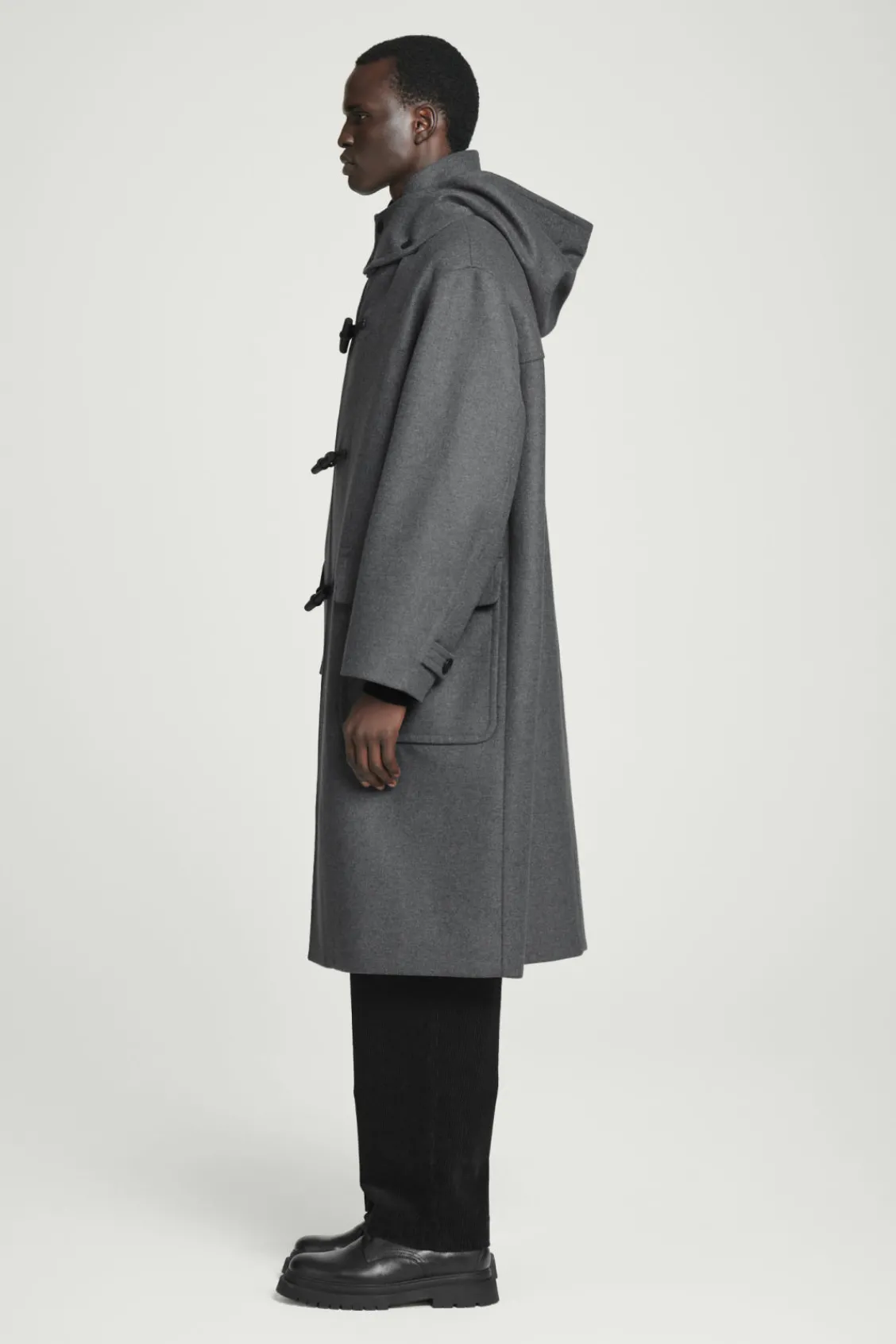 COS HOODED WOOL DUFFLE COAT- Coats & Jackets