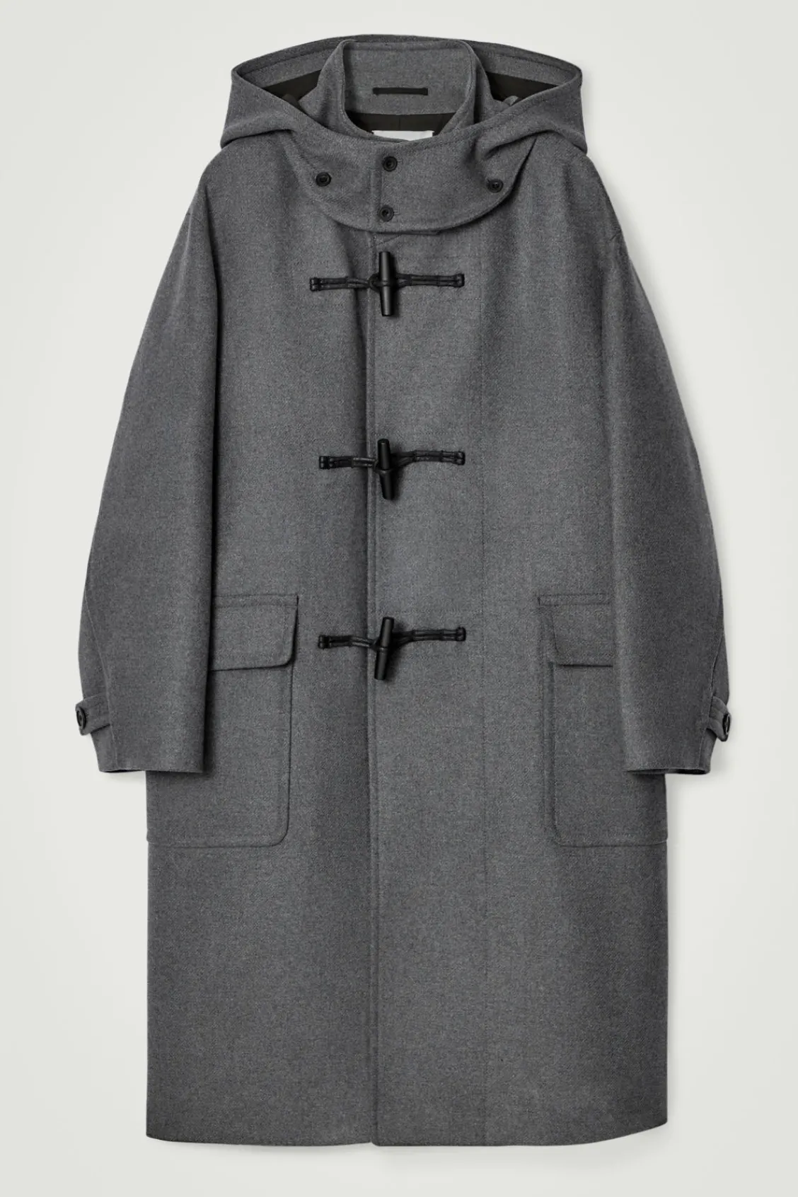 COS HOODED WOOL DUFFLE COAT- Coats & Jackets