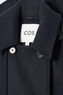 COS HOODED WOOL DUFFLE COAT-Women Coats & Jackets