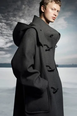 COS HOODED WOOL DUFFLE COAT- Coats & Jackets