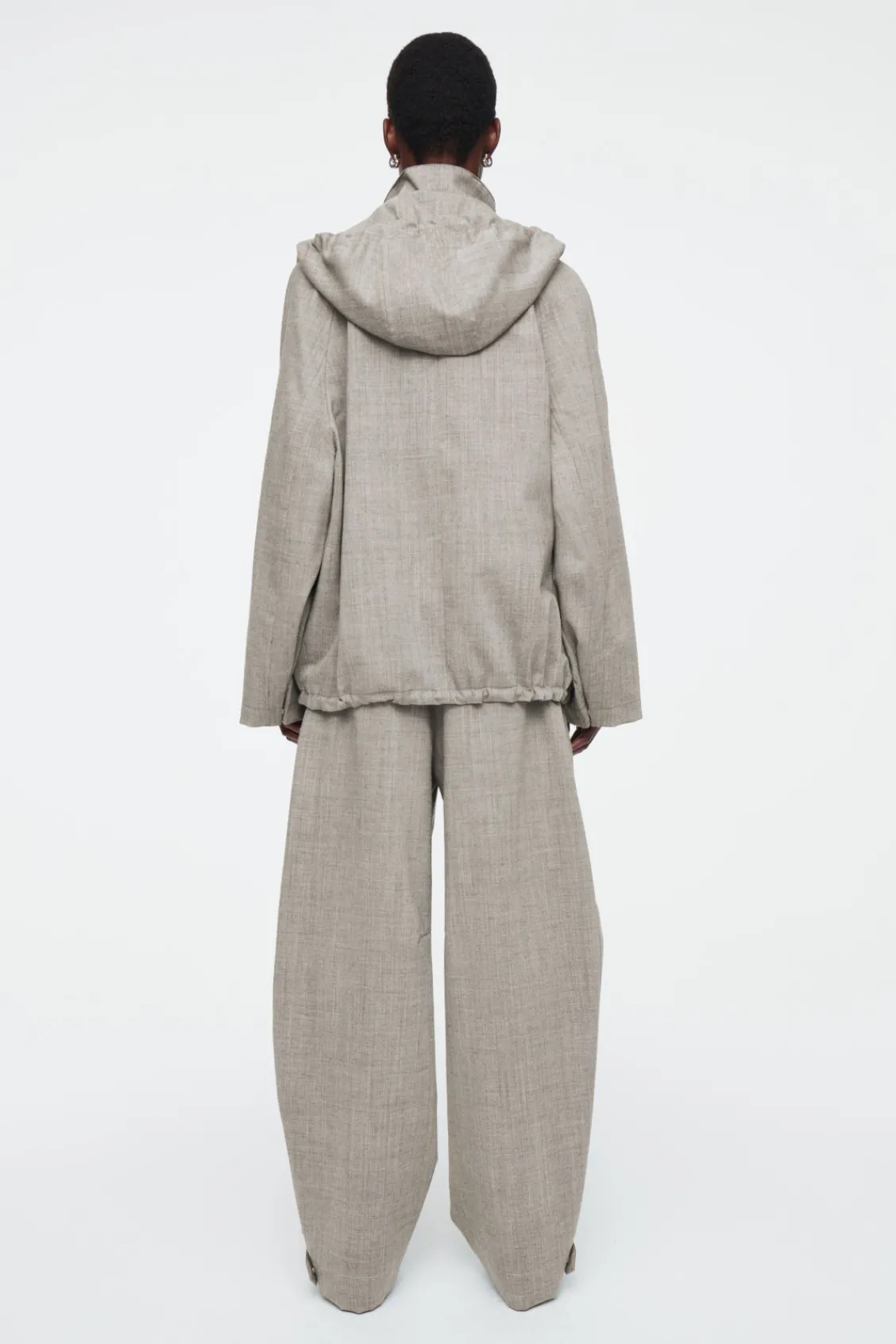 COS HOODED WOOL UTILITY JACKET-Women Coats & Jackets