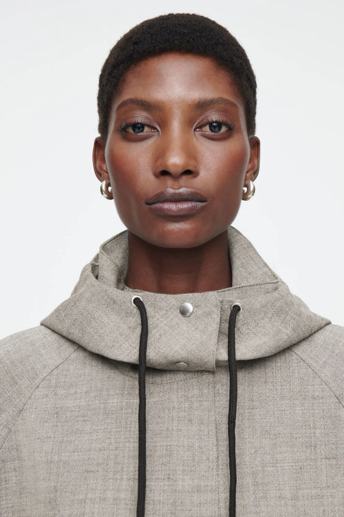 COS HOODED WOOL UTILITY JACKET-Women Coats & Jackets