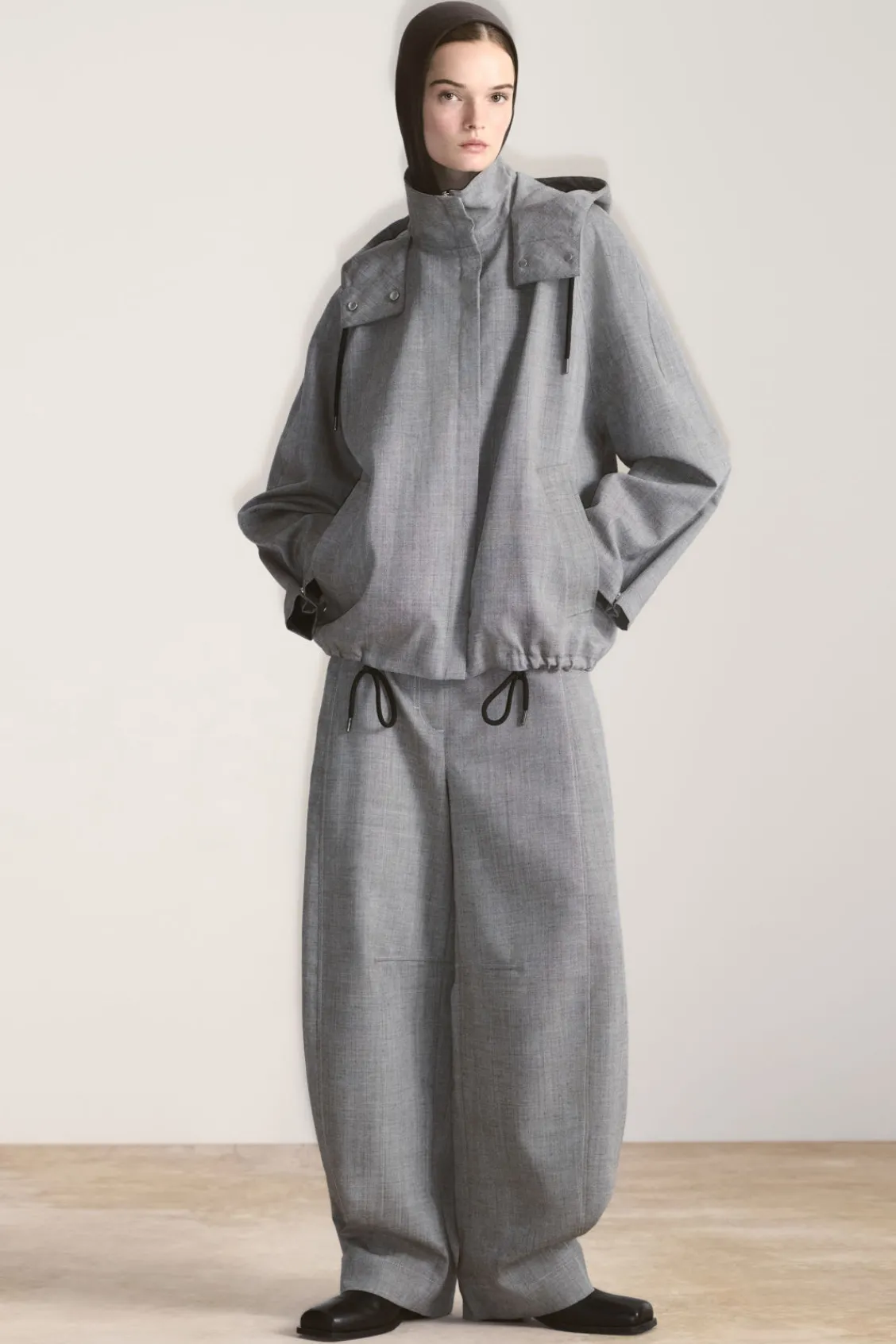 COS HOODED WOOL UTILITY JACKET-Women Coats & Jackets