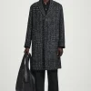 COS HOUNDSTOOTH BOUCLÉ OVERCOAT- Coats & Jackets