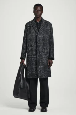 COS HOUNDSTOOTH BOUCLÉ OVERCOAT- Coats & Jackets