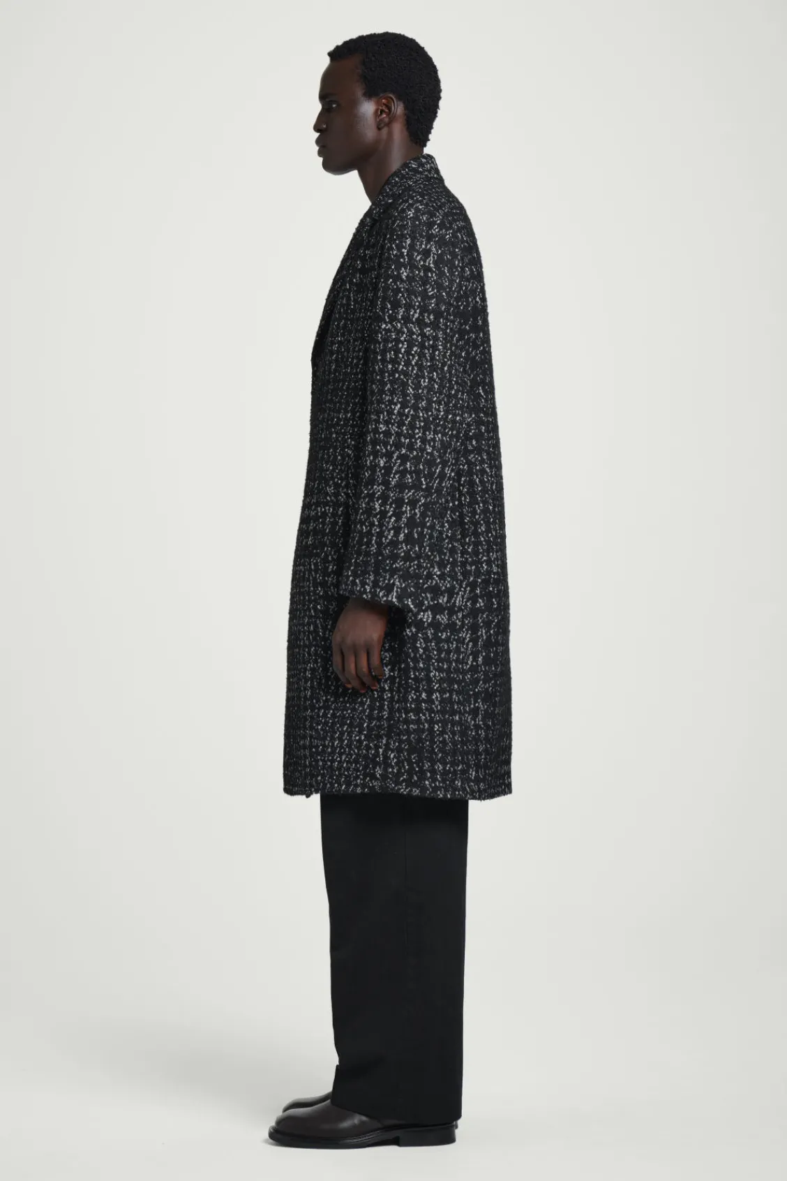 COS HOUNDSTOOTH BOUCLÉ OVERCOAT- Coats & Jackets