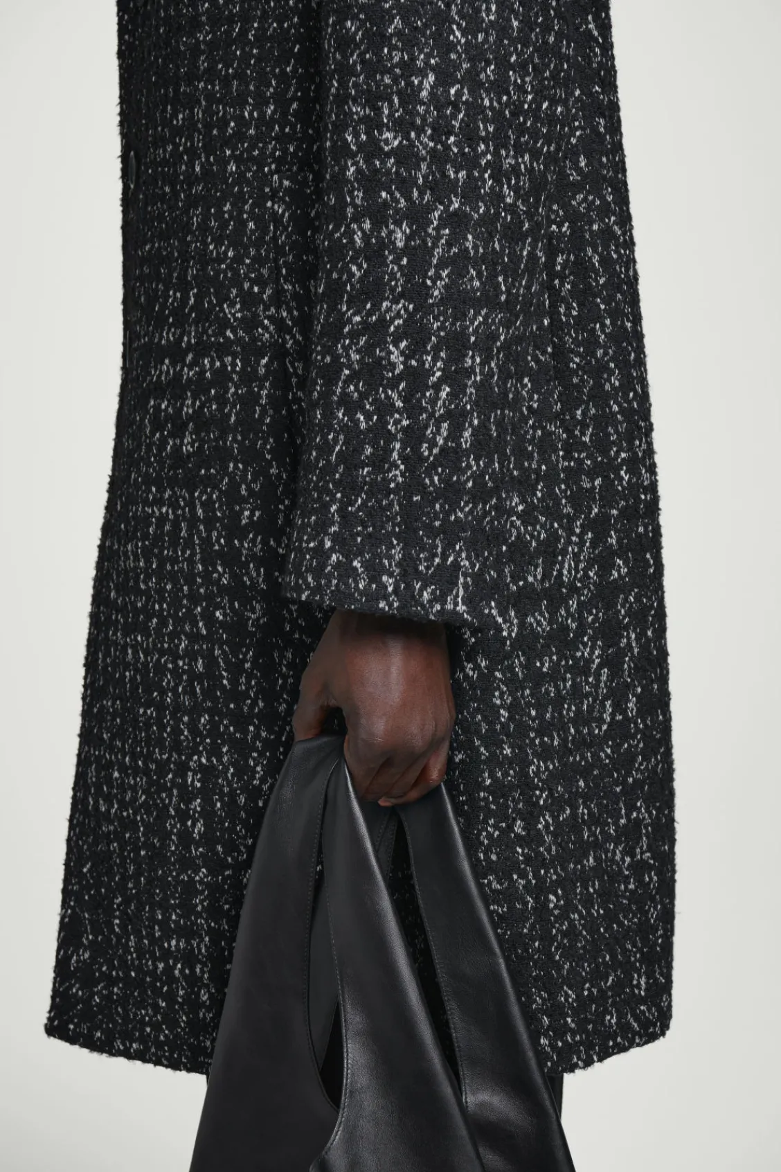 COS HOUNDSTOOTH BOUCLÉ OVERCOAT- Coats & Jackets
