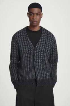COS HOUNDSTOOTH MOHAIR-BLEND CARDIGAN- Sweaters & Cardigans
