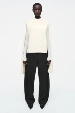 COS HYBRID WOOL CAPE SWEATER-Women Capes & Hybrids | Sweaters & Cardigans