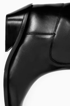 COS KNEE-HIGH LEATHER COWBOY BOOTS-Women Shoes