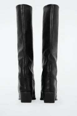 COS KNEE-HIGH LEATHER COWBOY BOOTS-Women Shoes