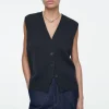 COS KNITTED CASHMERE-BLEND TANK-Women Tops | Cashmere