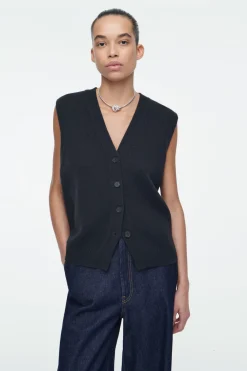 COS KNITTED CASHMERE-BLEND TANK-Women Tops | Cashmere