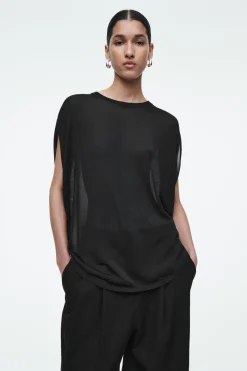 COS KNITTED CIRCLE-CUT T-SHIRT-Women T-Shirts | Tops