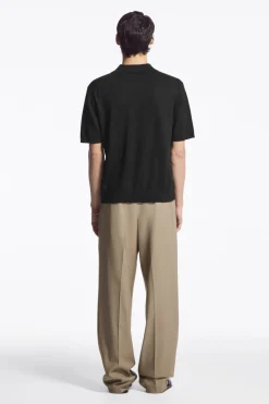 COS KNITTED LINEN POLO SHIRT- Polo Shirts | Sweaters & Cardigans