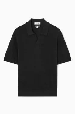 COS KNITTED LINEN POLO SHIRT- Polo Shirts | Sweaters & Cardigans