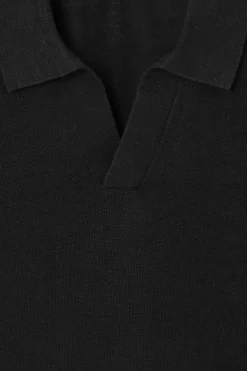 COS KNITTED LINEN POLO SHIRT- Polo Shirts | Sweaters & Cardigans