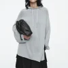 COS KNITTED LINEN-BLEND HOODIE-Women Tops | Sweaters & Cardigans