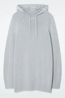 COS KNITTED LINEN-BLEND HOODIE-Women Tops | Sweaters & Cardigans