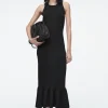 COS KNITTED RUFFLED-HEM MIDI DRESS-Women Dresses & Jumpsuits | Sweaters & Cardigans