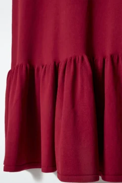 COS KNITTED RUFFLED-HEM MIDI DRESS-Women Dresses & Jumpsuits | Sweaters & Cardigans