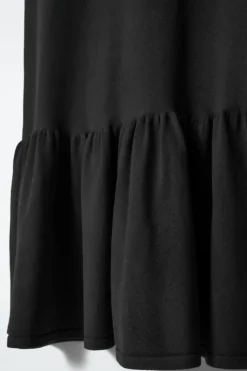 COS KNITTED RUFFLED-HEM MIDI DRESS-Women Dresses & Jumpsuits | Sweaters & Cardigans