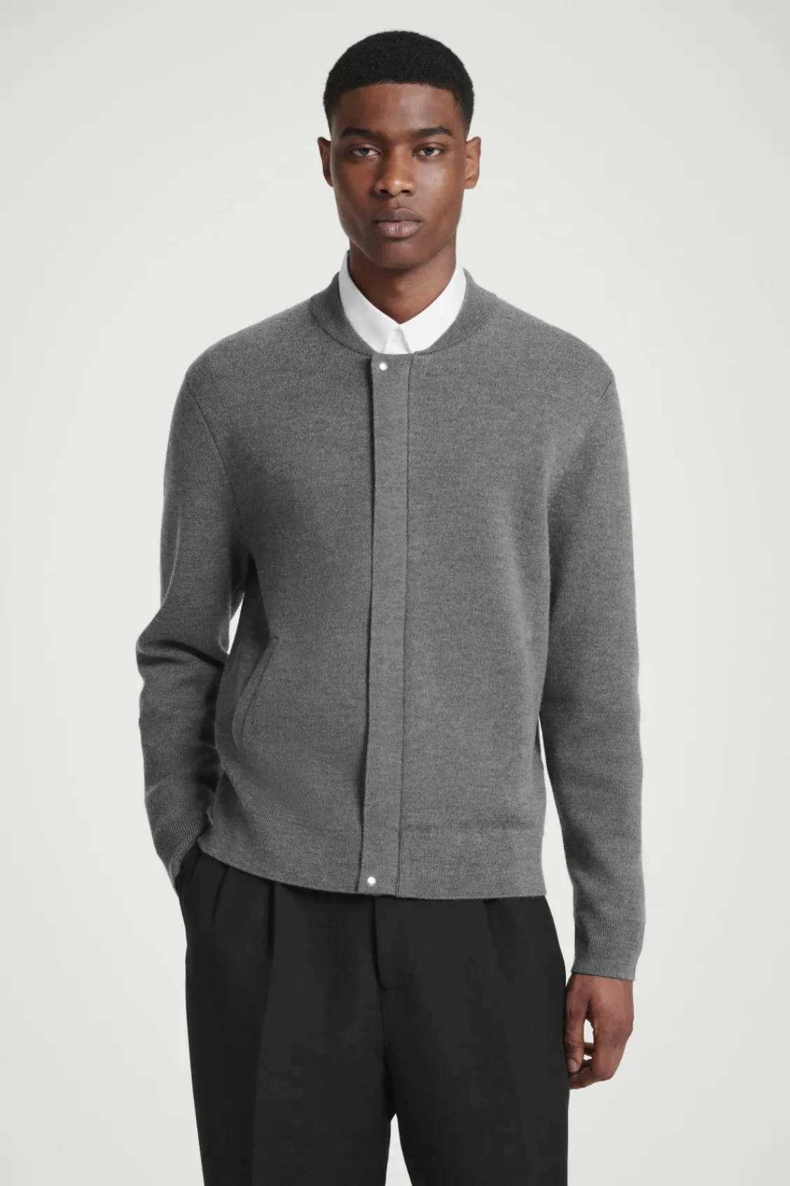 COS KNITTED WOOL BOMBER JACKET- Sweaters & Cardigans | Coats & Jackets